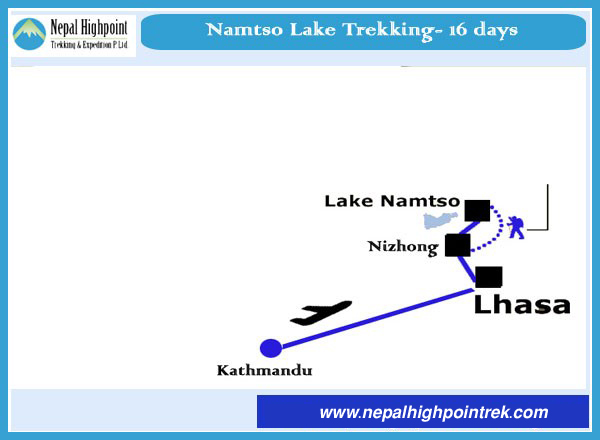 NamTso Lake, Tibet lakes, pilgrimage site, camping gear-Map
